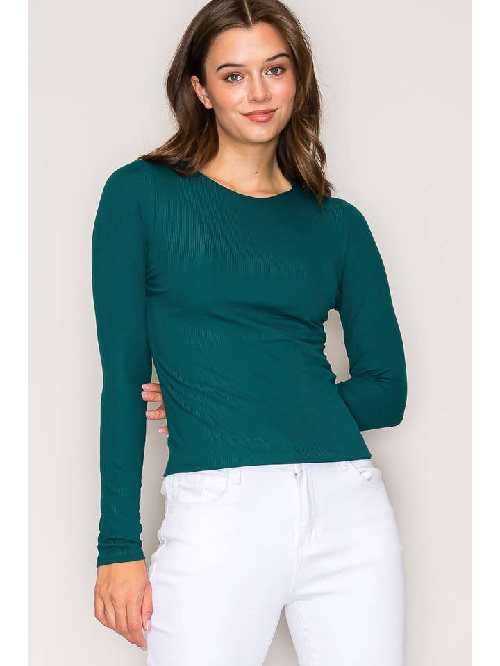 Double Layer Crew Neck Long Sleeve Rib Knit Top and other Purchase Wholesale double lined. Free Returns & Net 60 Terms on Faire trending on Faire.