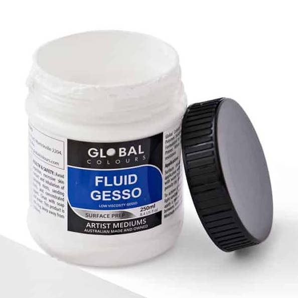 Fluid Gesso - 1 Litre Professional Surface Prep Medium for wholesale by Global Colours - Acrylic Artists Paint