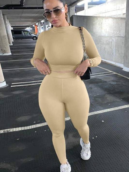 Flarix - Wholesale Top & Skirt Set - Women's - workout shirt and tights set11