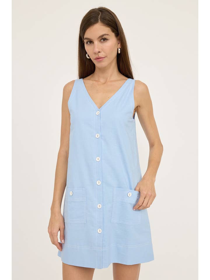 RAISONNEL - Wholesale Dress - Women's - Contrast Stitch Mini Dress - RD11022