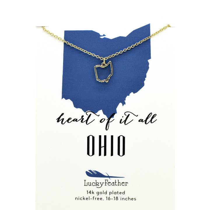 State ketting - Goud - OHIO voor wholesale door Lucky Feather