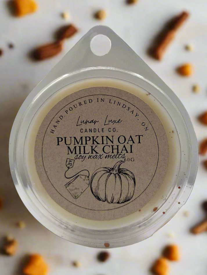 Fondants à la cire Chai au lait d'avoine et à la citrouille pour la vente par LunarLuxeCA