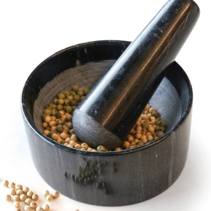 RSVP International - Wholesale Mortar & Pestle - Marble Mortal & Pestle - Black1