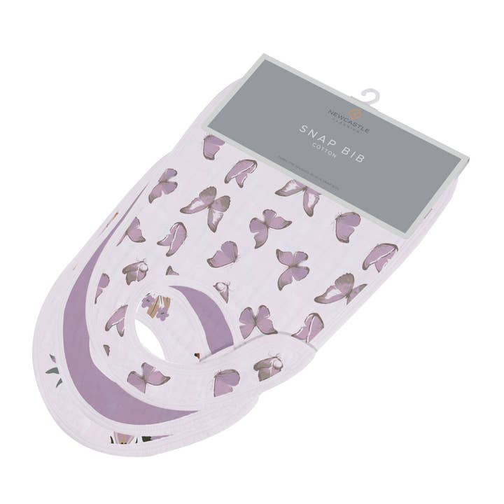 Mountain Meadow Snap Bibs Set for wholesale by Newcastle Classics