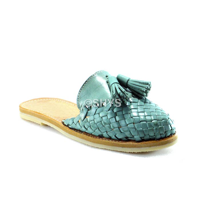 Leather Mexican Sandals for Woman Mint Dds-002-2 for wholesale by SHYS
