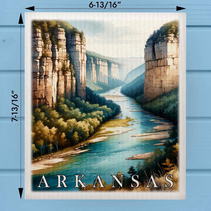 Strofinaccio ad acquerello Arkansas Landmark & Landscape per la vendita all'ingrosso da parte di ADDLE iNK