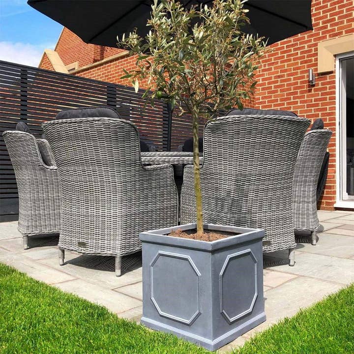 Idealist Lite Fibrestone Planters - Wholesale Planter Box - IDEALIST Faux Lead Chelsea Box Square Light Stone Planter