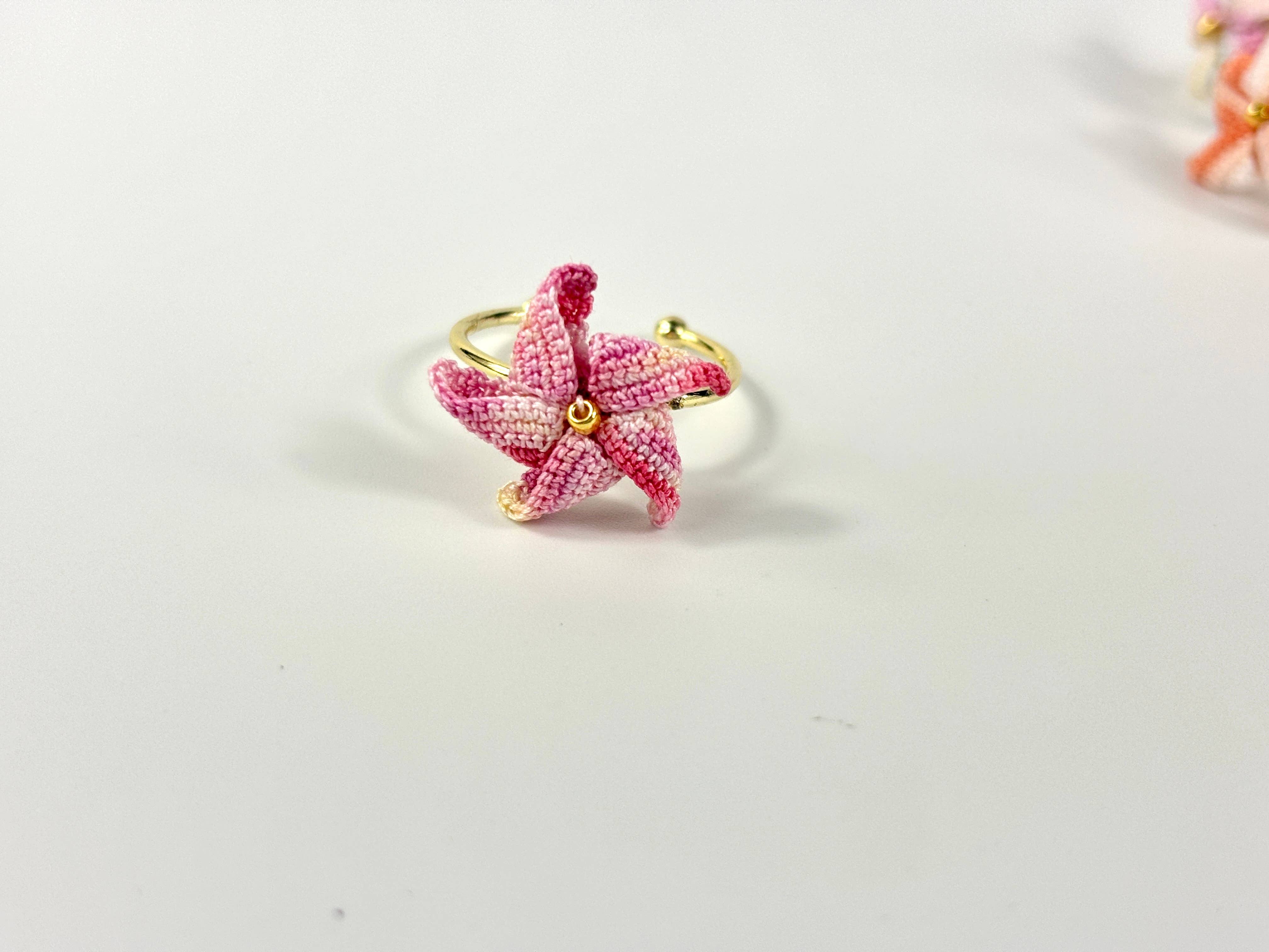 Crochet Whispers - Wholesale Band/Stacked Ring - Spinning Micro-Crochet Windmill Ring3