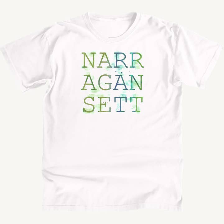 Narragansett Aquarell-Chart Premium T-Shirt für den Großhandel von Salt Water Colours