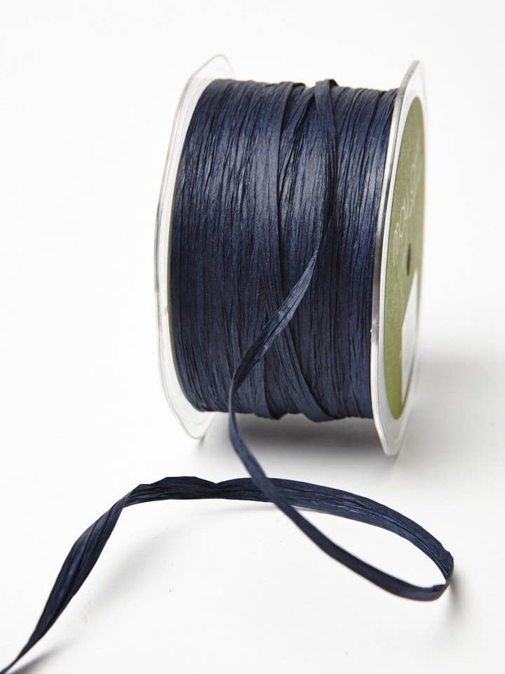 Rafia di carta blu marino per la vendita all'ingrosso da parte di May Arts Ribbon