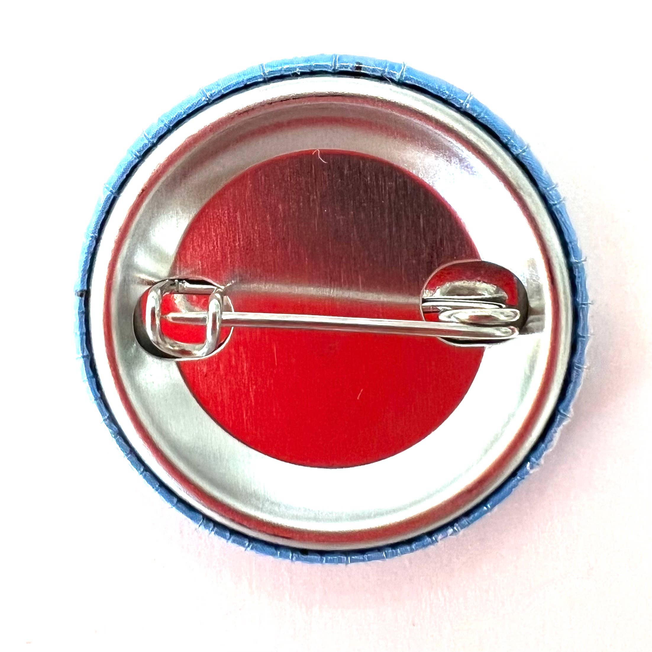 Mary Ellis - Wholesale Lapel Pin/Button - Chicago Button Blue Heart Button | Love Chicago Pin Gift1