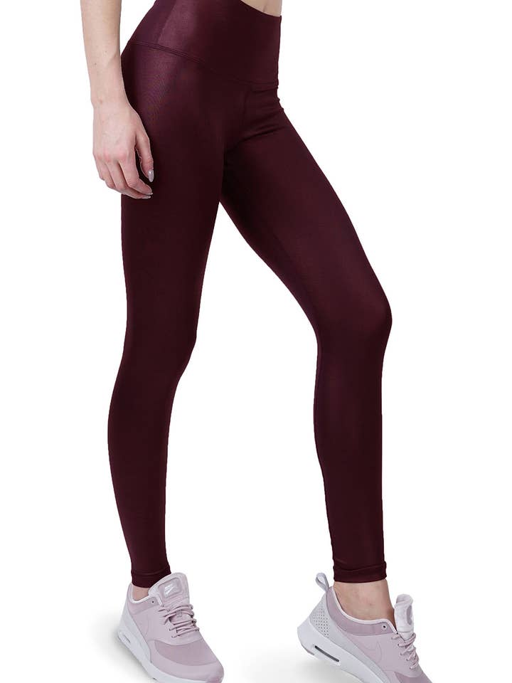 LUSTROUS LEGGINGS IN WINE for wholesale by X Vision