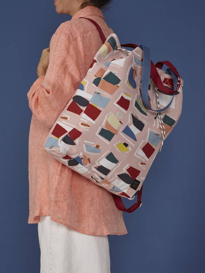 Collage PET backpack bag for wholesale by peSeta