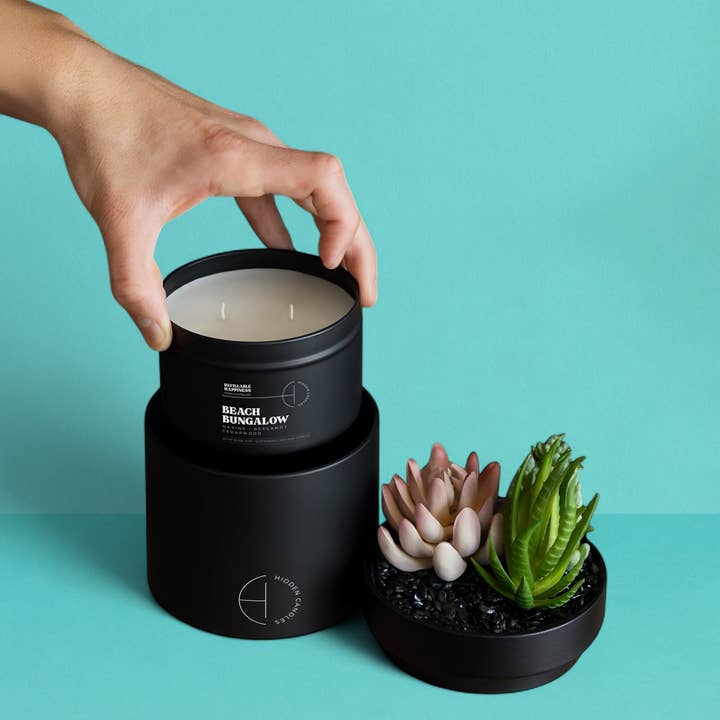 Hidden Candles - Wholesale Jar/Filled Candle - Beach Bungalow Candle Refill1