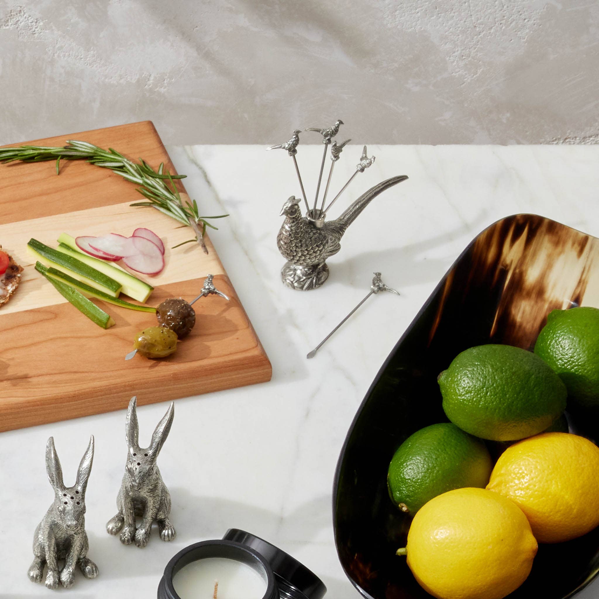 Maure Luxury Gifts - Wholesale Cocktail Pick - Pewter Pheasant Picks | Cocktail Skewer | Martini Garnish5