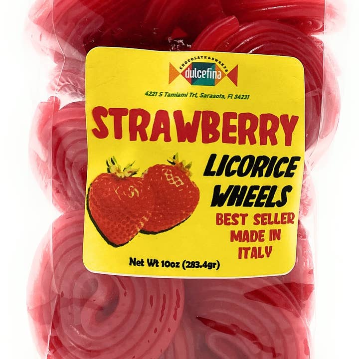 Dulcefina Chocolate and Sweets - Vente Réglisse - Sac de 10 oz Red Licorice Wheels0