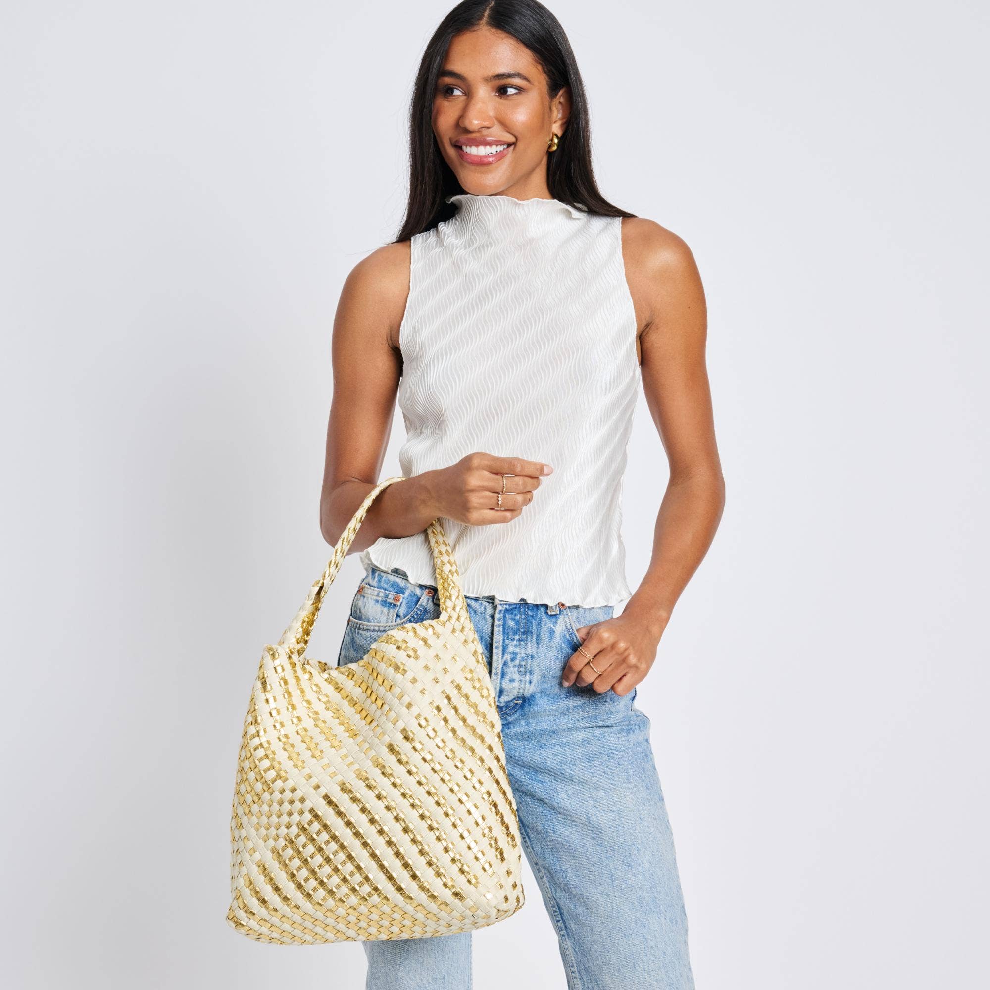 Moda Luxe – wholesale Shoulder bag – women's – Ellery Mixed Material Woven Hobo1
