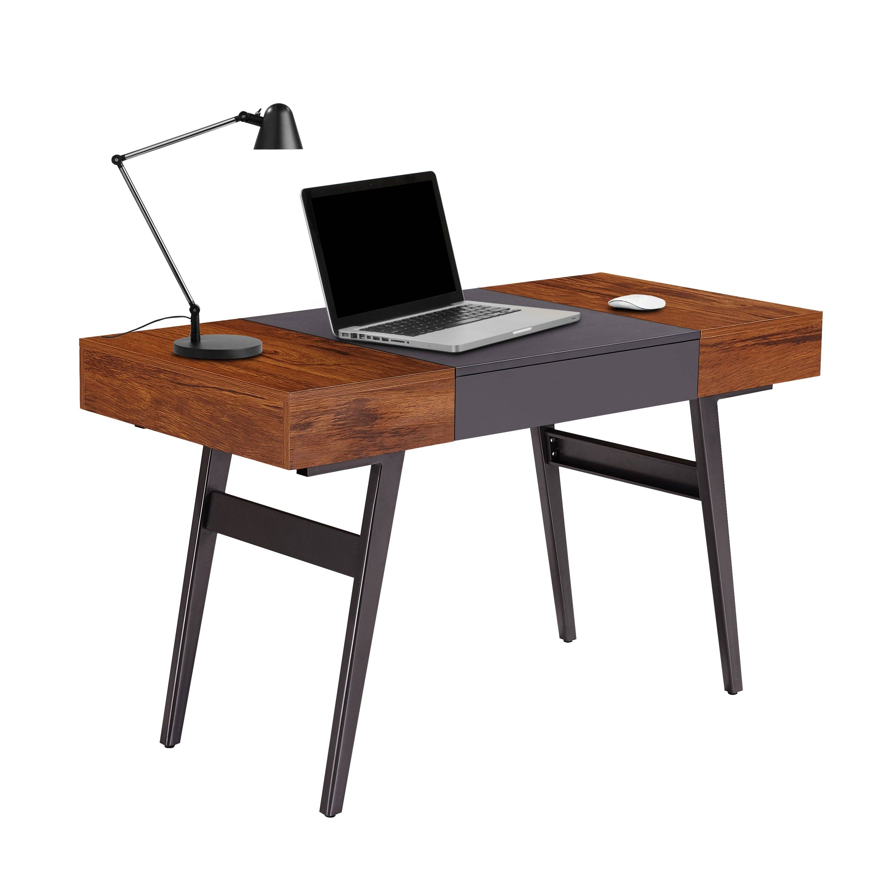 Mahogany Expandable Modern Desk with Storage for wholesale on Faire5