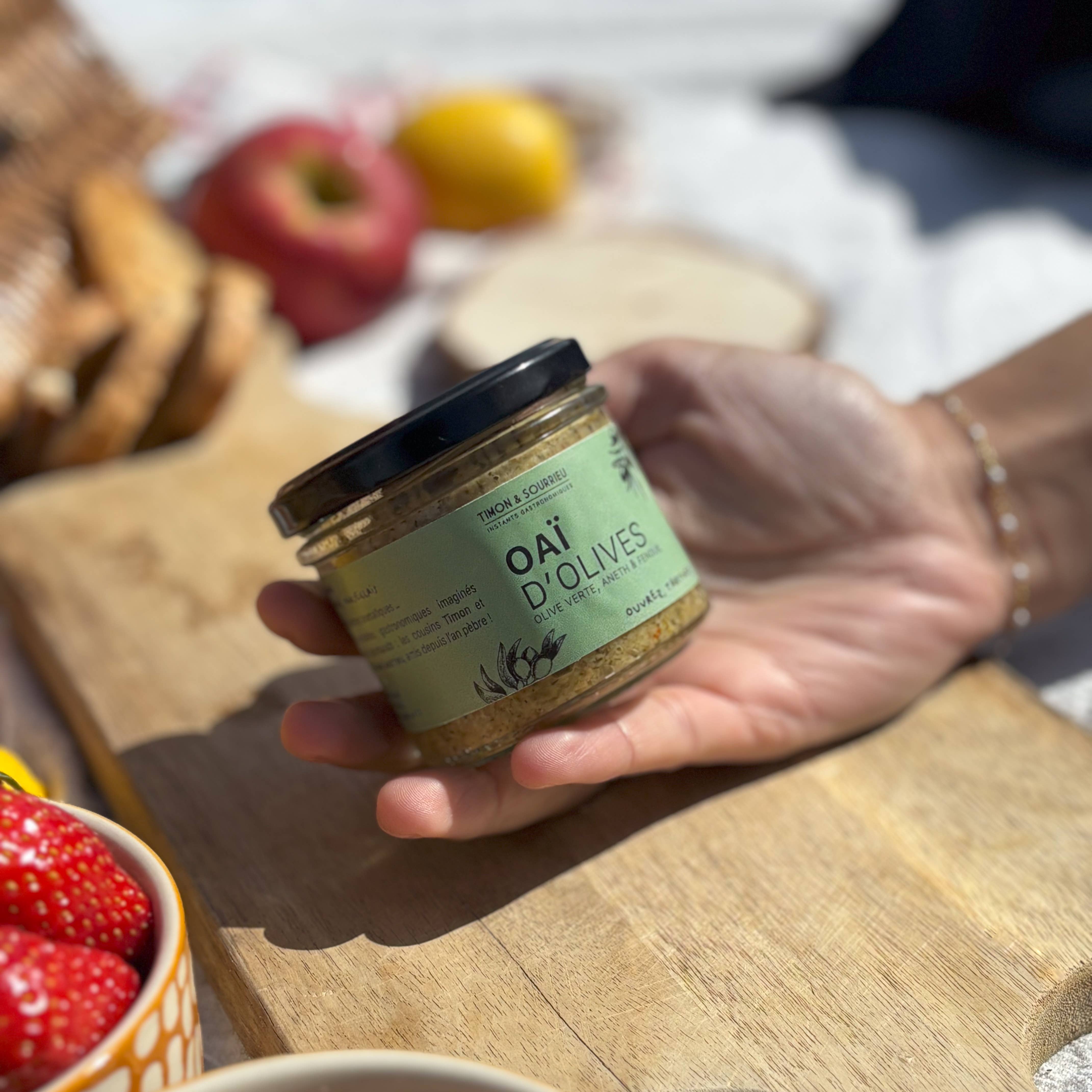 Timon et Sourrieu - Wholesale Tapenade - OAÏ D'OLIVES (olive tapenade, fennel, dill) 100 G