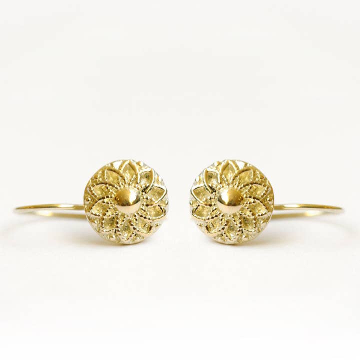 star button earrings 14 carat gold for wholesale by Hester Zagt Sieraden