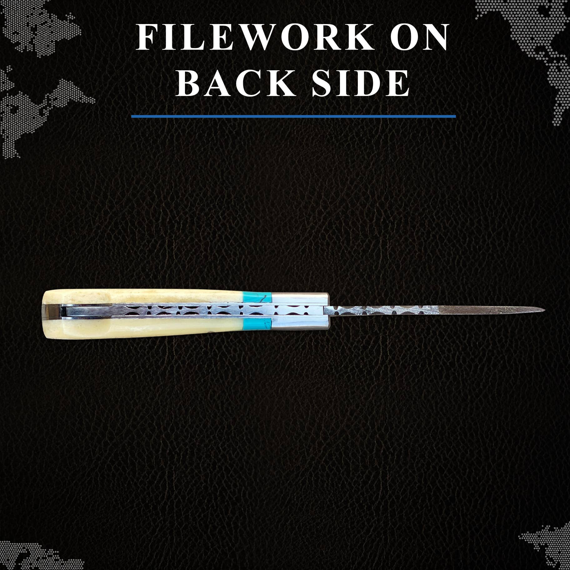 FH KNIVES – Engroshandel Lommekniv/holder – 6,5' Håndlavet damask foldekniv, Lommekniv4