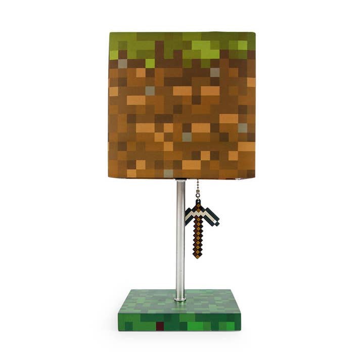 Lampe de bureau Bloc d'herbe Minecraft 14 pouces pour la vente par Toynk