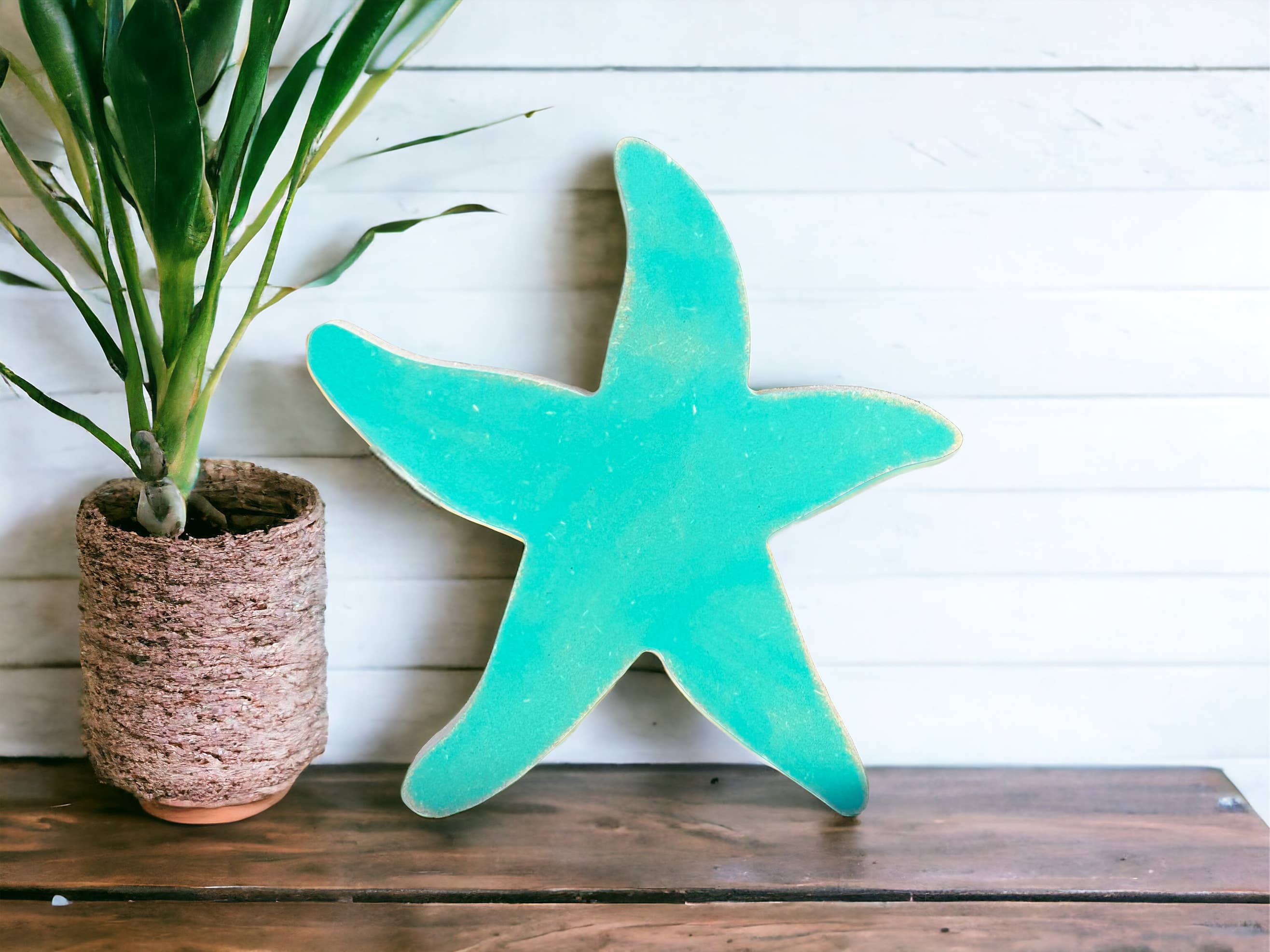 Inkwood Crafters - Wholesale Decorative Tabletop Object - Rustic Wood Starfish - Beach Shelf Sitter4