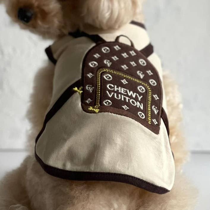 Chewy Rucksack Beige auf Beige BP220 für den Großhandel von Mochi & Kona Dog Co.