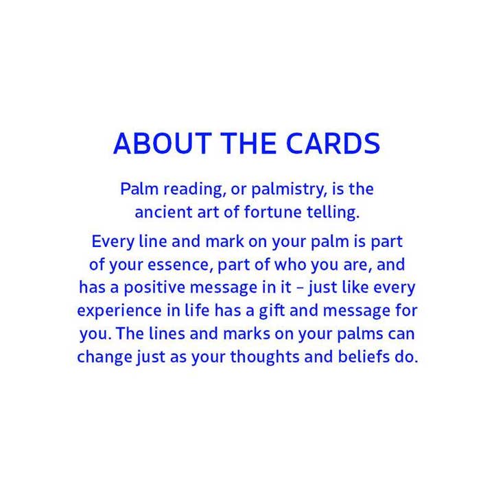 Simon & Schuster - Wholesale Tarot Cards - Palmistry Flashcards by Anna Comerford
