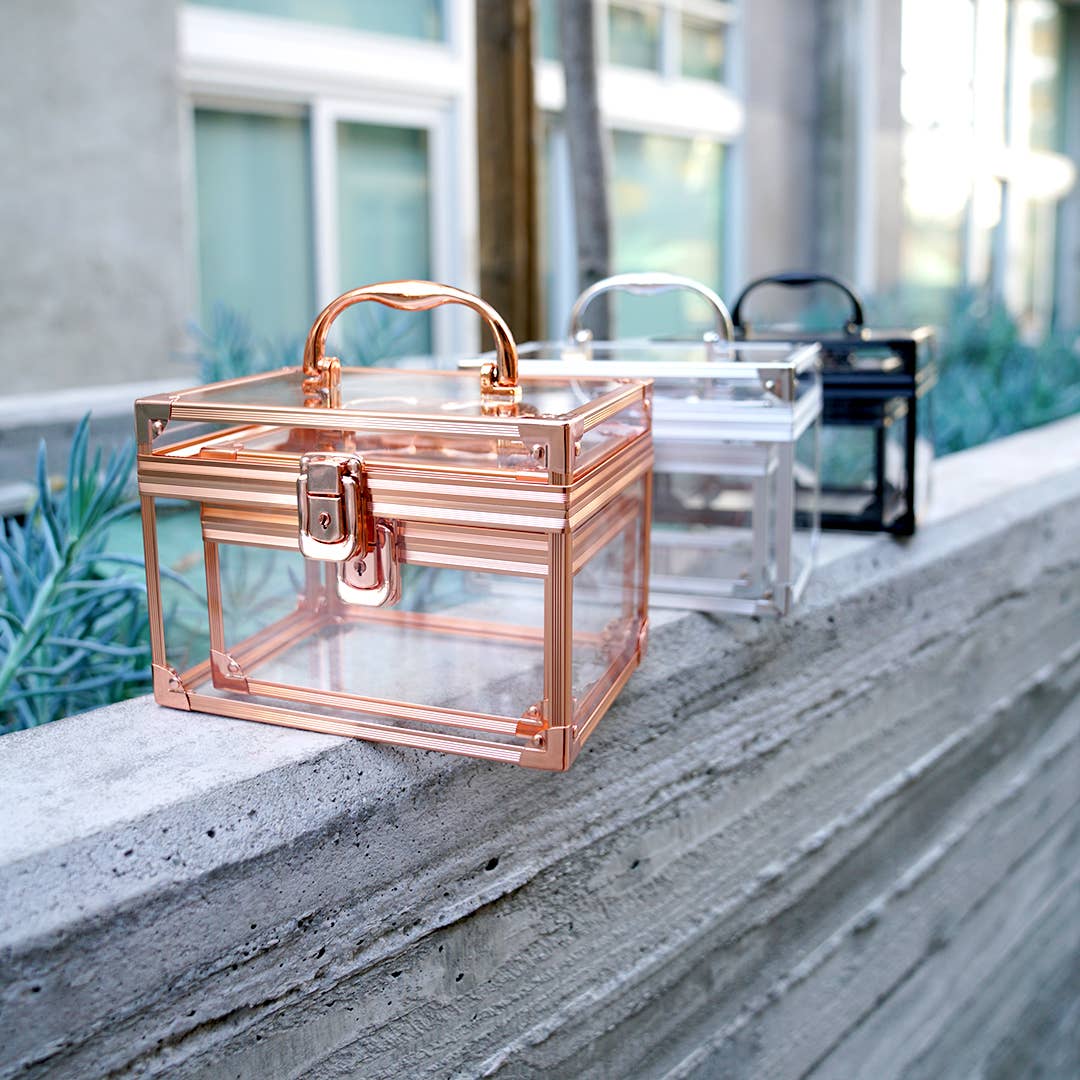 42POPS - Wholesale Makeup Storage Box - .2pc Set Locking Cosmetic Case w/ Key3