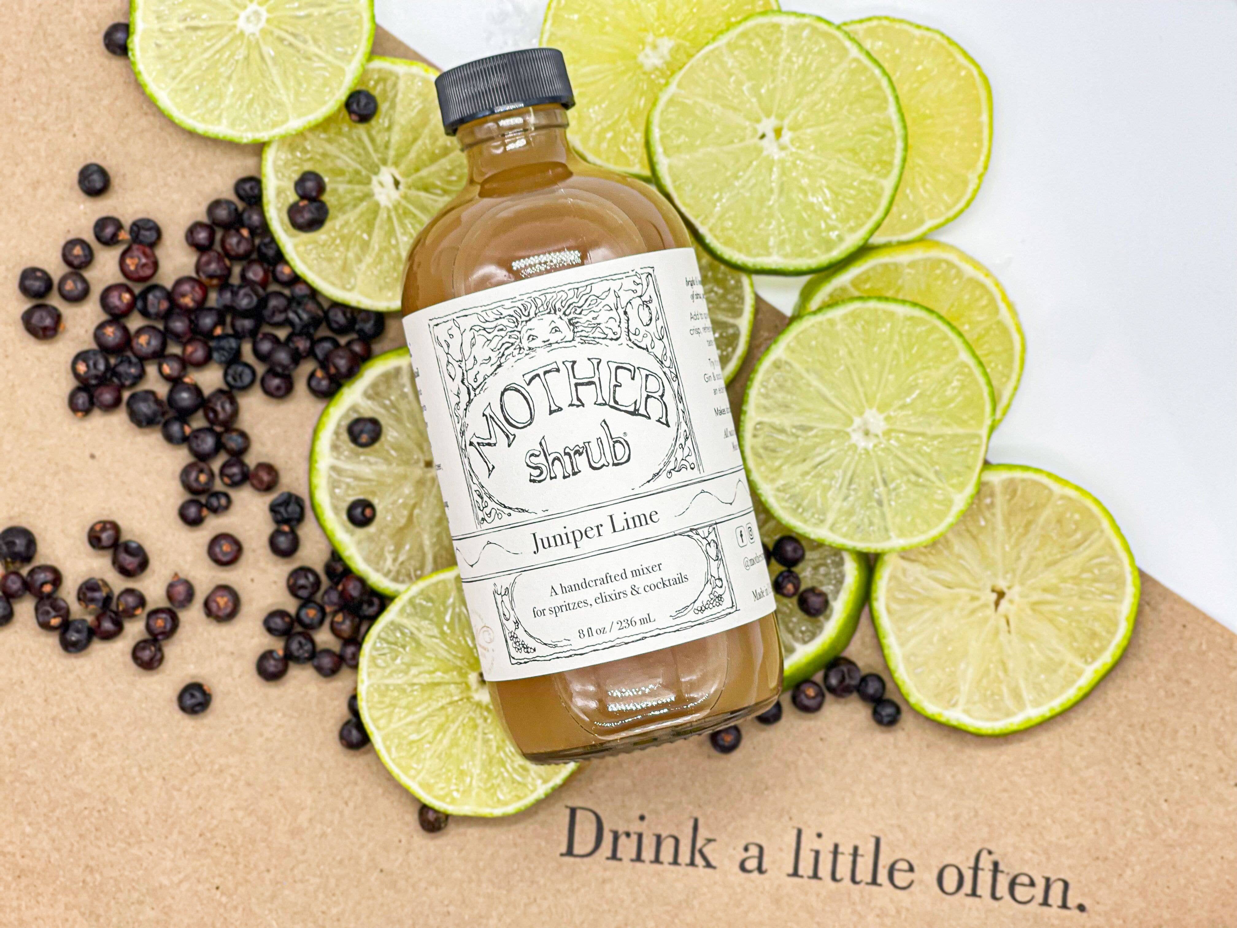 MOTHER shrub - Wholesale Cocktail Mix/Syrup - MOTHER shrub Juniper Lime1