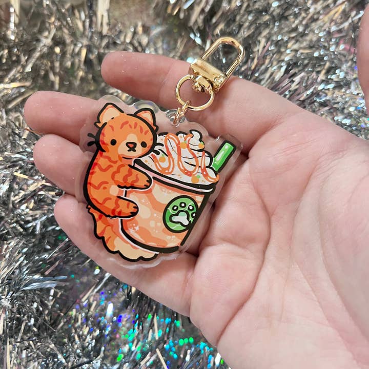 Woolblossom - Wholesale Keychain - Women's - Kitty Frappe ~ Acrylic Charms7