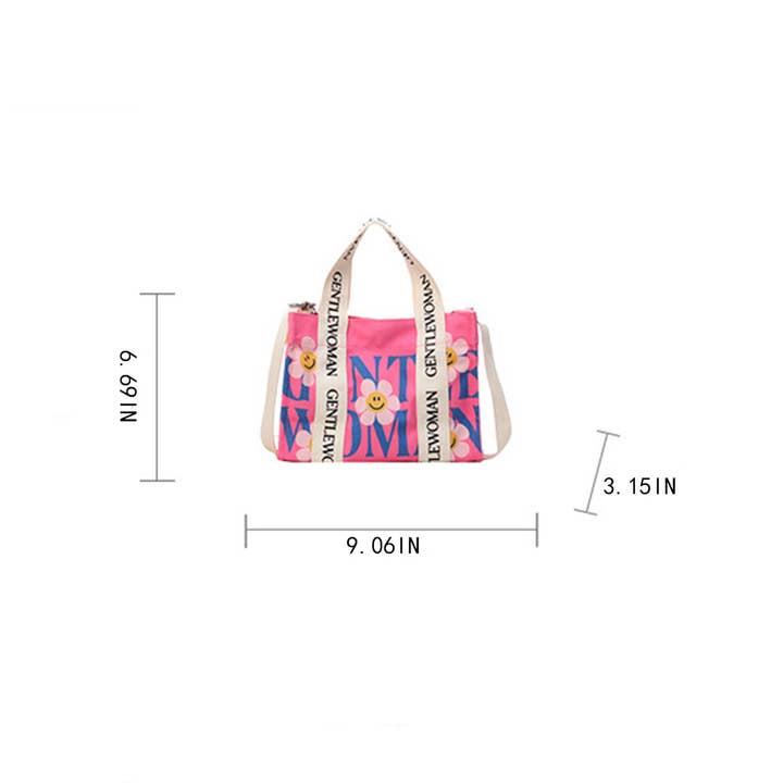 ACCITY - Wholesale Tote Bag - Women's - CASUAL PRINTED LETTER CANVAS BAG_CWAB26747