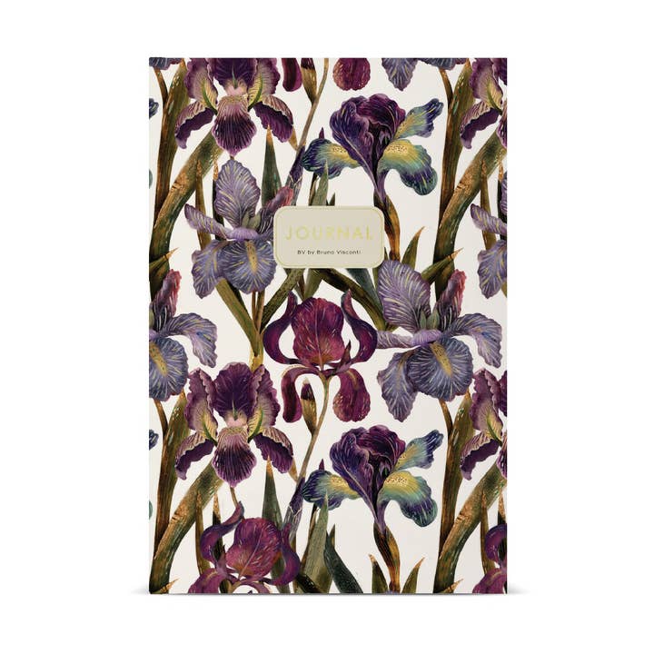A5 Vegan Leather Hardcover Daily Planner - Irises for wholesale by BV by Bruno Visconti