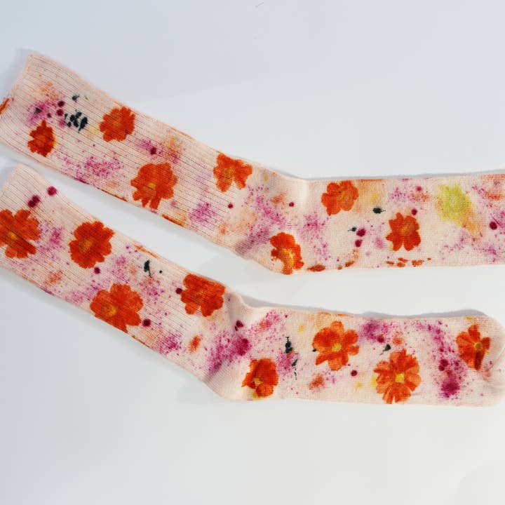 DYE KWEEN - Wholesale Socks - Women's - Flower Power Bamboo Sock1