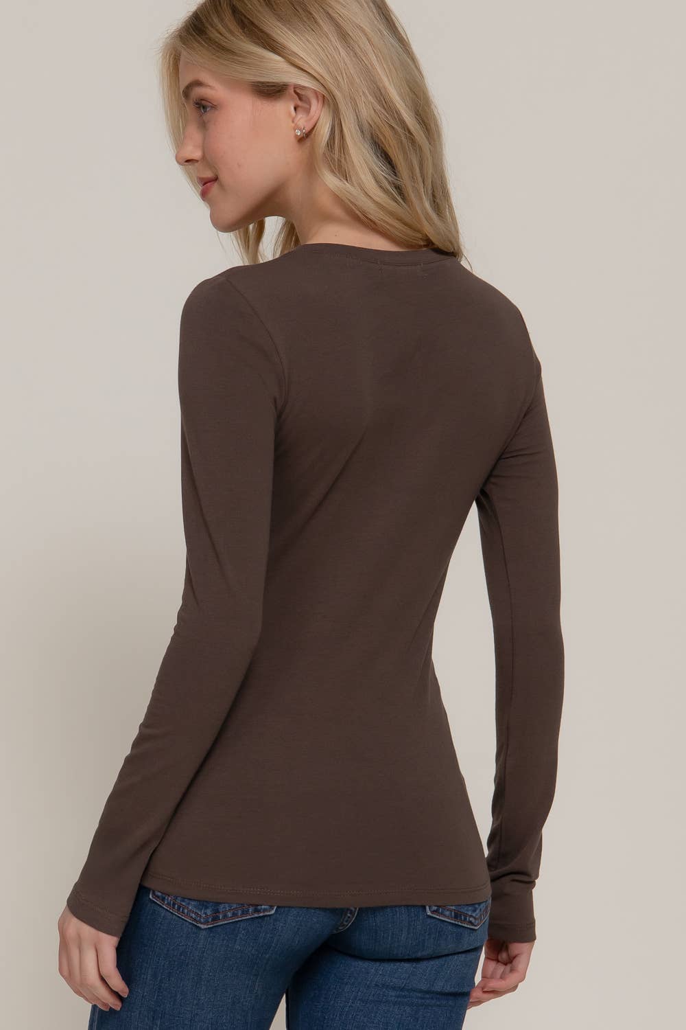 Active Basic | Active USA - Wholesale Knit Top - Women's - Long Sleeve Crew Neck Cotton Spandex Jersey Top10