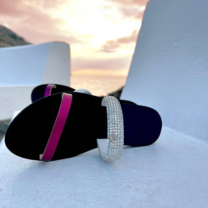 Handmade leather Slide Sandal : Markella for wholesale by Marbe Sandals