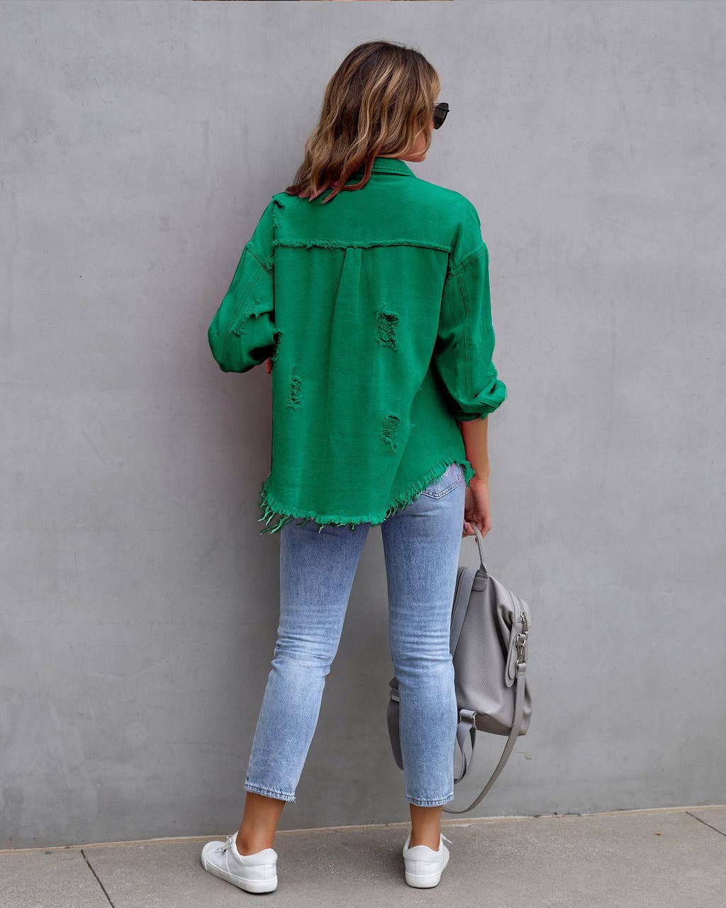 HIDDENBRAND - Wholesale Denim Jacket - Women's - Denim Jacket Women Long Sleeve Casual Lapel Top15