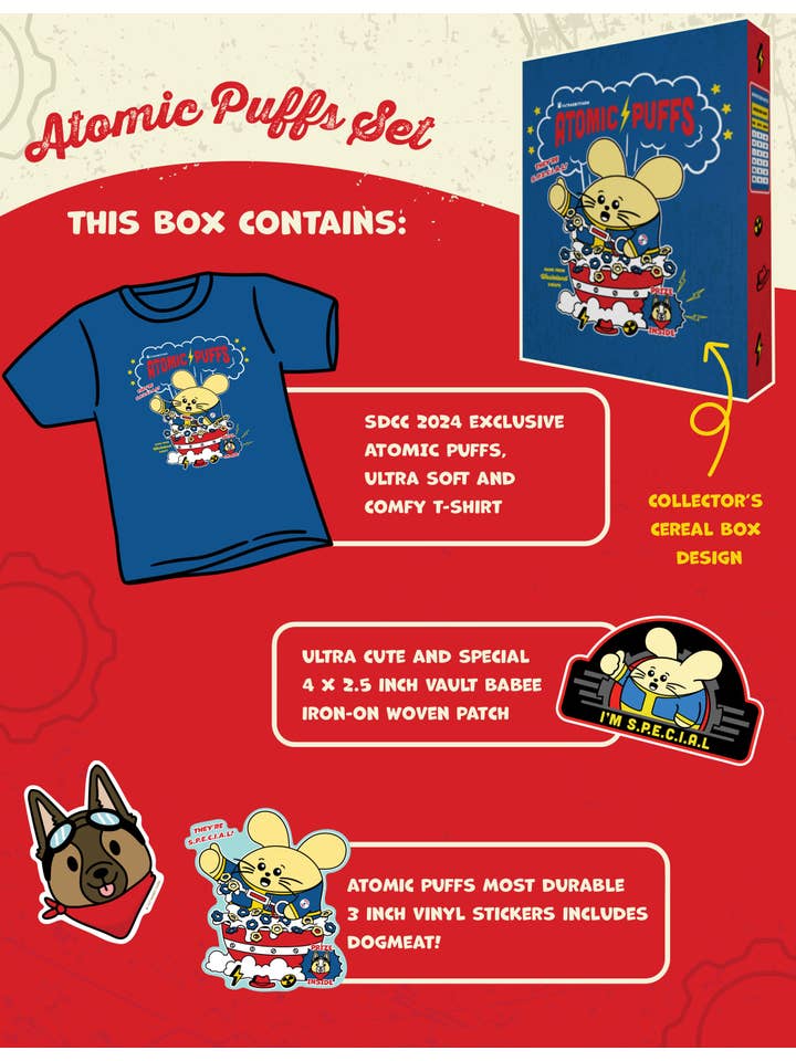 Fat Rabbit Farm / Pandi the Panda – wholesale T-shirt (graphic) – unisex – Atomic Puffs Cereal Box Set2