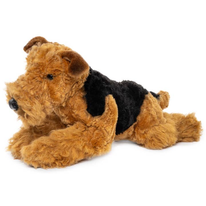 Uni Toys - Wholesale Knuffels - Kinderen en baby - Airedale Terrier, liggend - 43 cm (lengte) knuffel/knuffel1