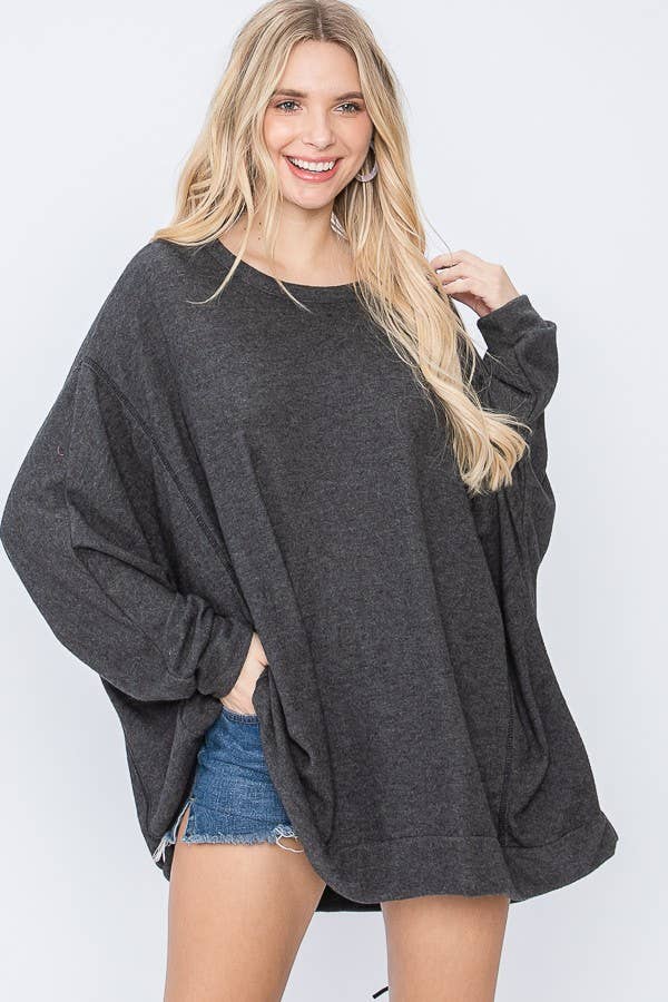 JADE BY JANE - Wholesale Tunic - Women's - OVERSIZE TUNIC WITH SCRUNCHED BACK1