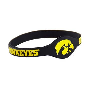 Pulseira de silicone Iowa Hawkeyes por atacado de Fan Frenzy Gifts