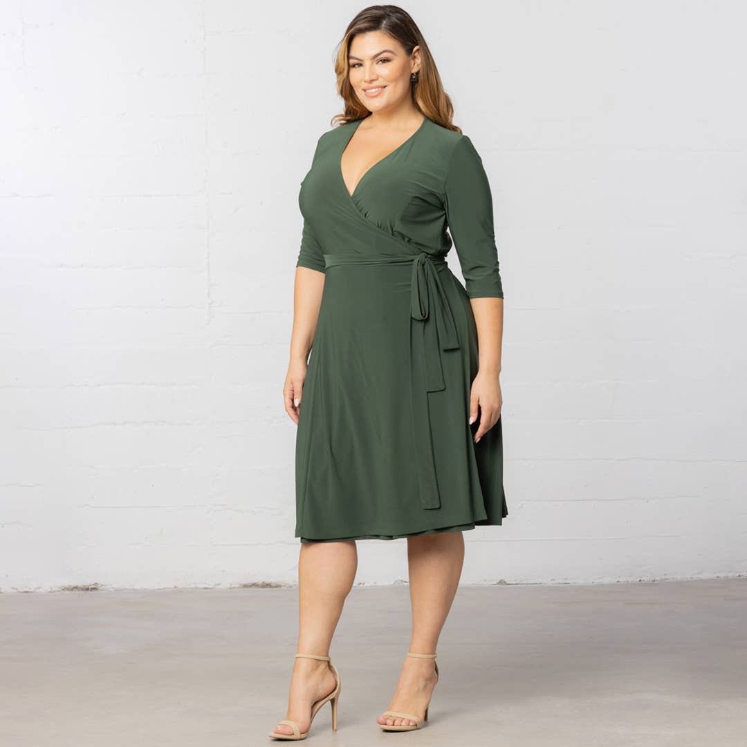 Kiyonna - Wholesale Jurk - Dames - Essential wikkeljurk - grote maten8