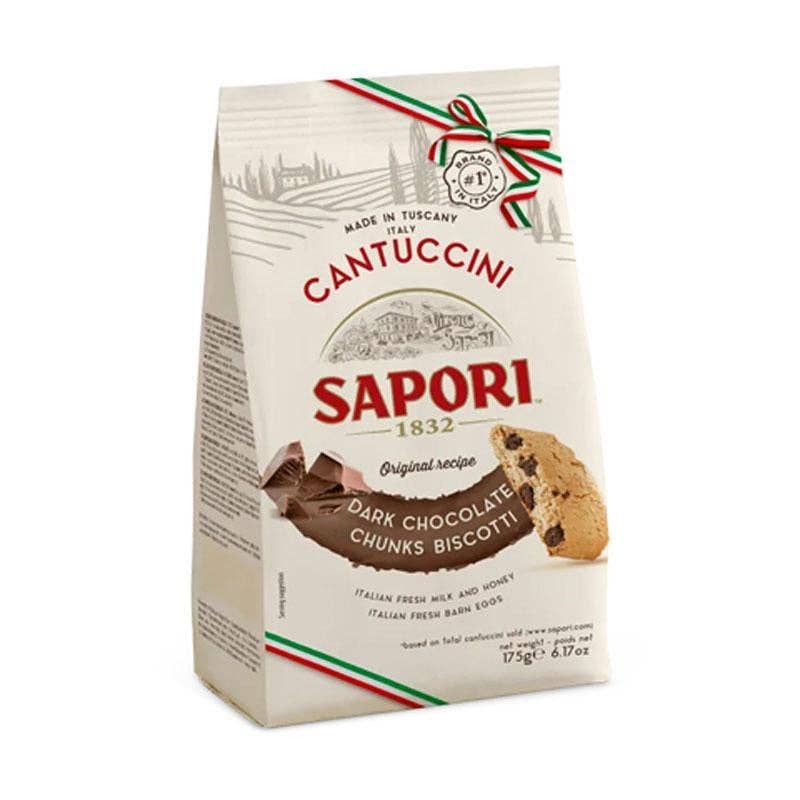 Made in eatalia - Wholesale Chocolate Box - Cantuccini Sapori dark chocolate chunks biscotti 175g0
