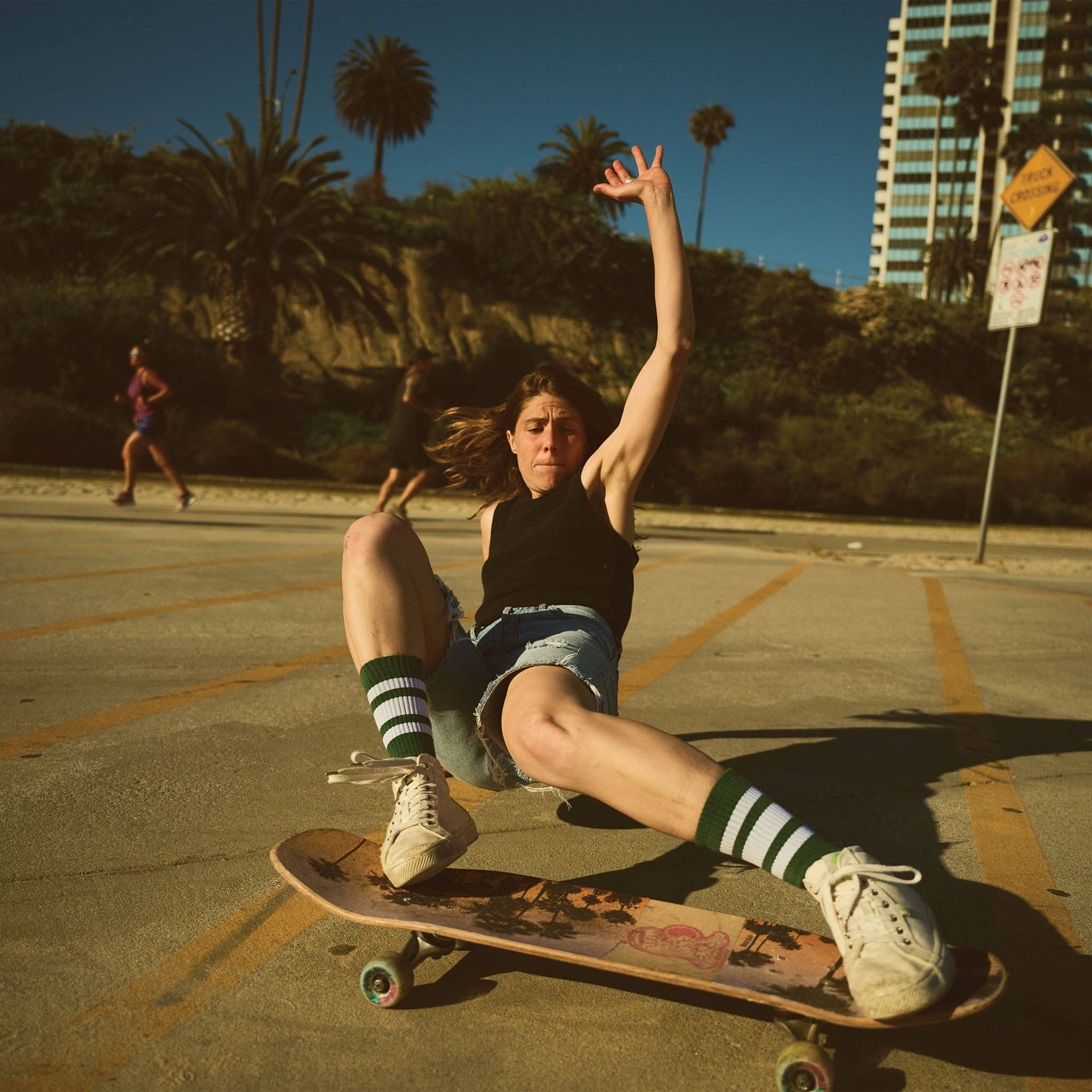 Bosque Verde Calcetines de rayas blancas | Verde bosque de venta al por mayor en Faire11