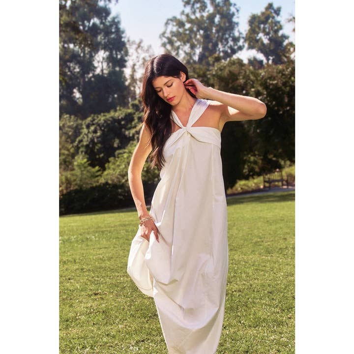 Dress Forum – Engroshandel Kjole - Dame – Maxikjole med halterneck i bomuld13