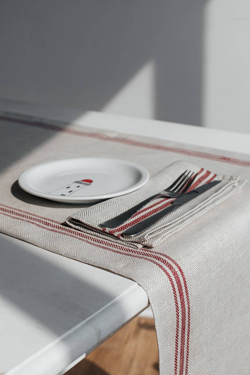 Linen Way Inc. - Wholesale Table Runner - Luke Linen Table Runner - Available in 4 Colors5
