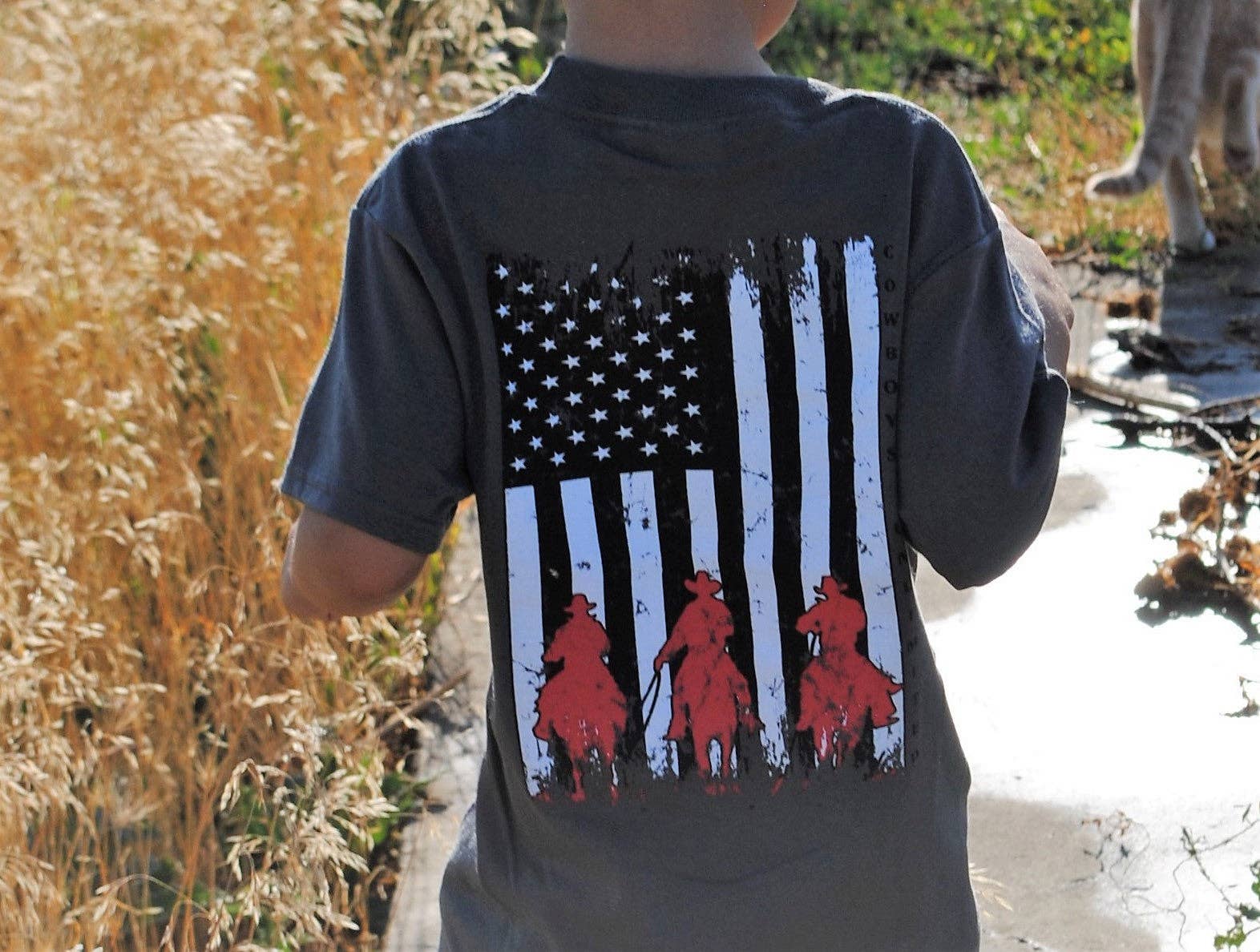 Charcoal American Posse - Youth Shirt for wholesale on Faire4