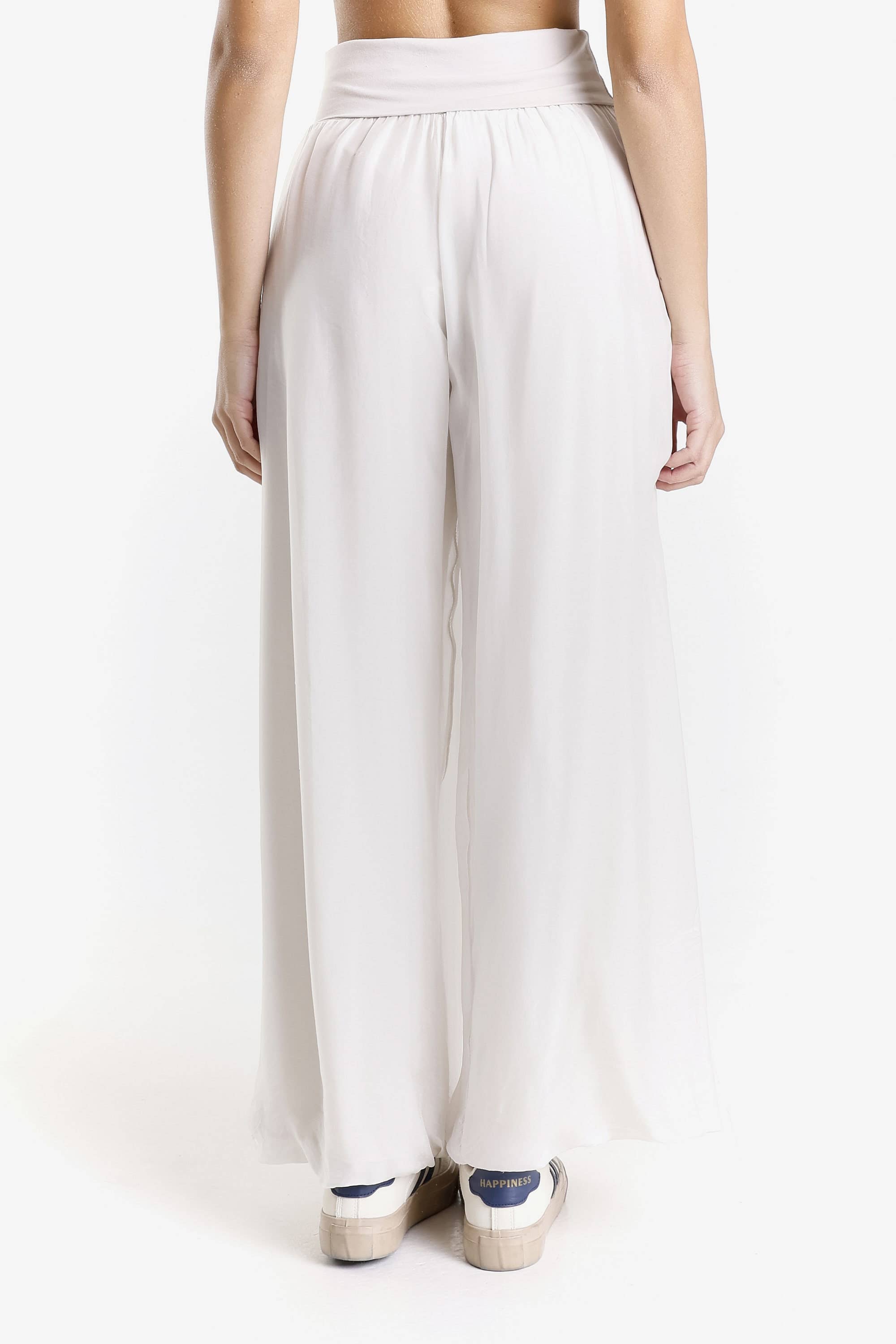 TINA Stephens Italy/Tees By Tina - Venta al por mayor Pantalones - Mujer - Pantalón de seda ancho Mercedes con cintura doblada (PL203)37