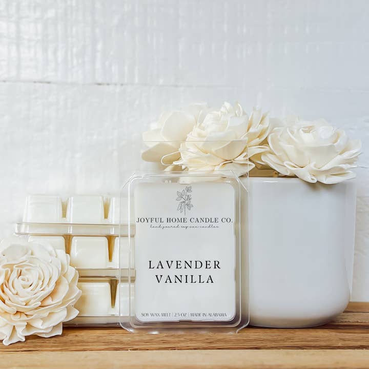 Lavender Vanilla Soy Wax Melt for wholesale by Joyful Home Candle Co.